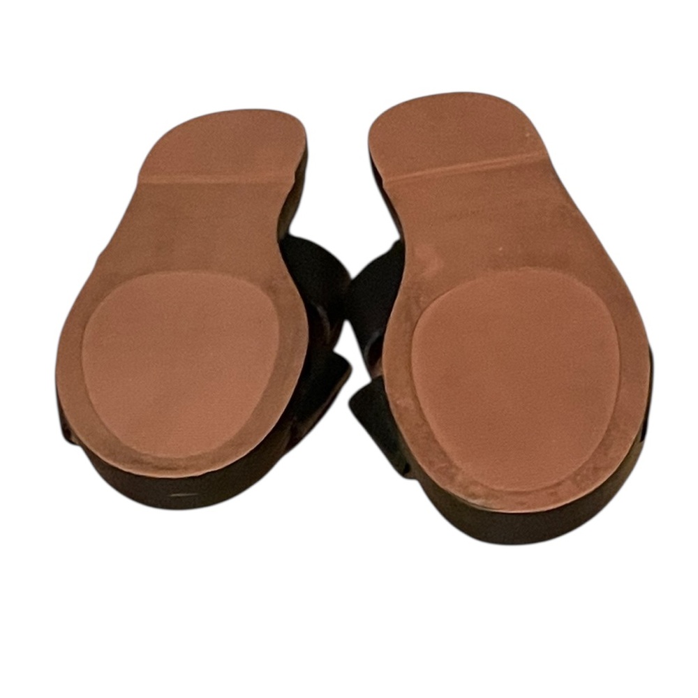 Madewell Louisa Fam Black Leather Slides Shoes Style ND954 - Picture 4 of 9